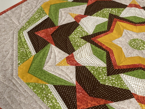 Patchworkový středový ubrus-jarní kaleidoskop .... — foto 3