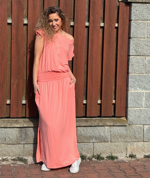 Dlouhá sukně lososová — foto 2