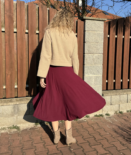 Zavinovací sukně vínová — foto 6