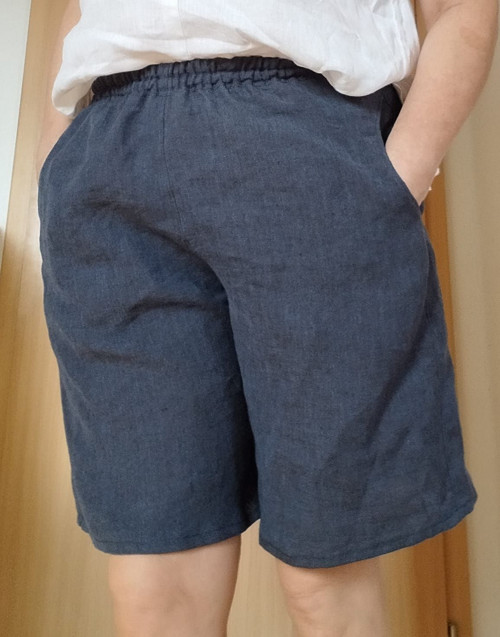 Lněné šortky s kapsami — foto 2