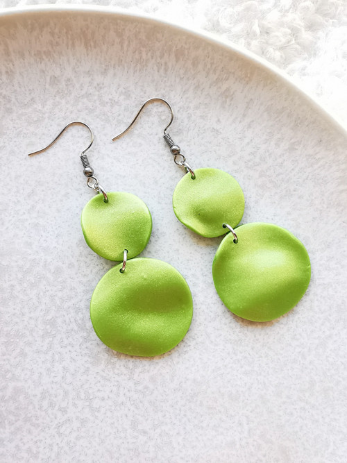 Náušnice organic zelené — foto 4
