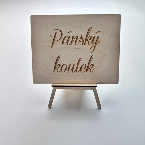 Dřevěná cedulka PÁNSKÝ koutek — foto 2