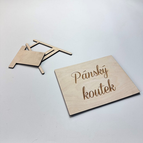 Dřevěná cedulka PÁNSKÝ koutek — foto 4