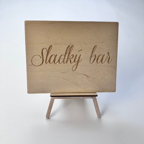 Dřevěná cedulka Sladký bar — foto 3