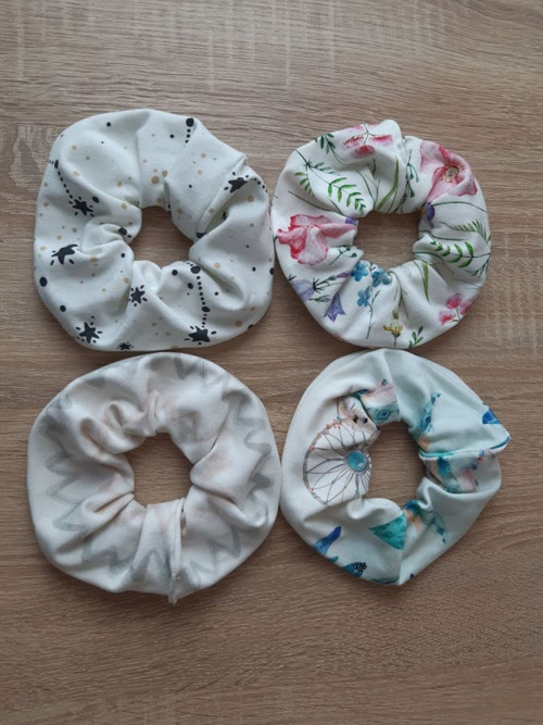 Bavlněná scrunchie gumička do vlasů — foto 3