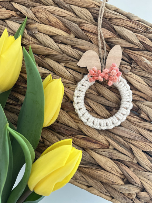 Set tři macramé velikonočních zajíčku — foto 3