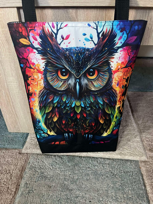 Nákupní taška barevná sova — foto 2