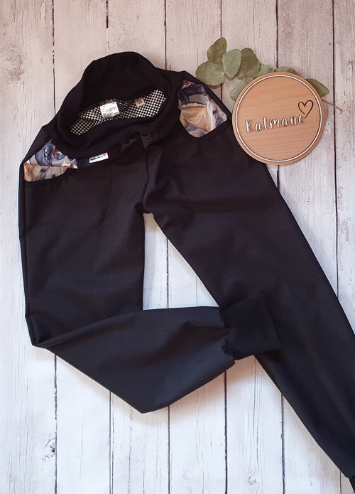 Jarní/podzimní softshell kalhoty černá/kůň — foto 3