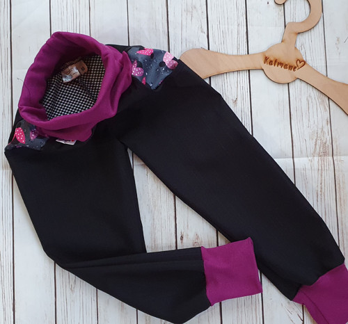 Jarní/podzimní softshell kalhoty černá/berušky — foto 2