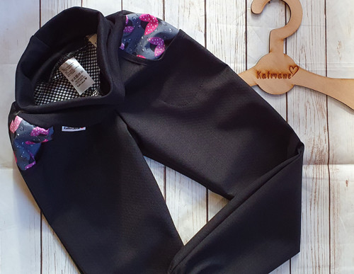 Jarní/podzimní softshell kalhoty černá/berušky — foto 2