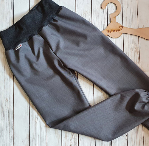 Jarní/podzimní softshell kalhoty šedá — foto 2
