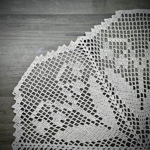 Háčkovaná dečka "Sněženky", 58 cm — foto 3