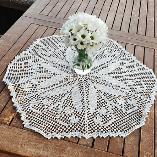 Háčkovaná dečka "Sněženky", 58 cm — foto 2