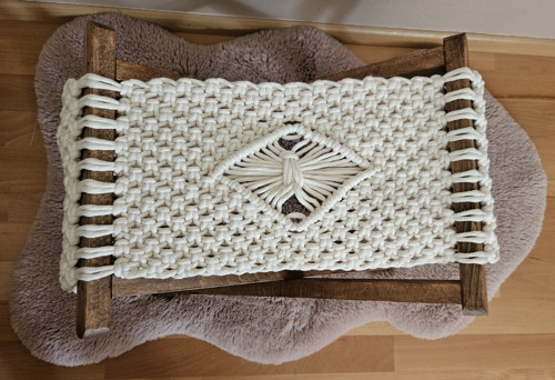 Macramé skládací podnožka na přání — foto 2