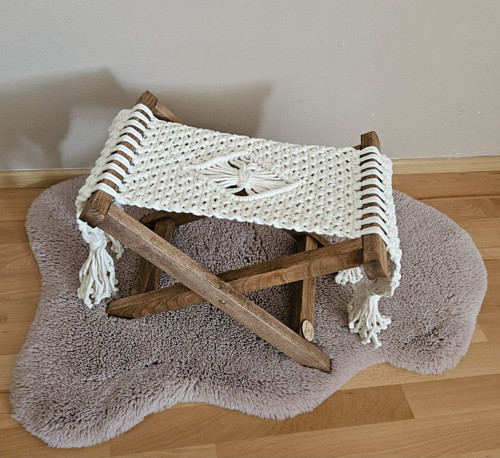Macramé skládací podnožka na přání — foto 4