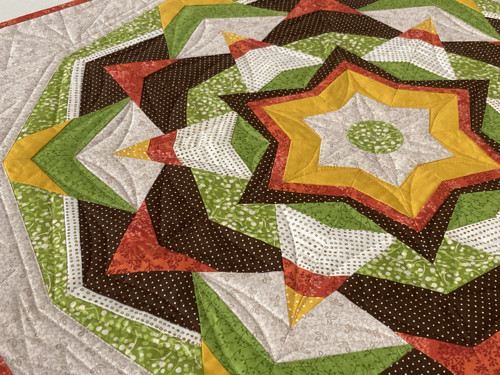 Patchworkový středový ubrus-jarní kaleidoskop .... — foto 6