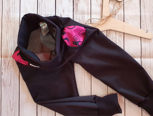 Jarní/podzimní softshell kalhoty černá/kočky — foto 2