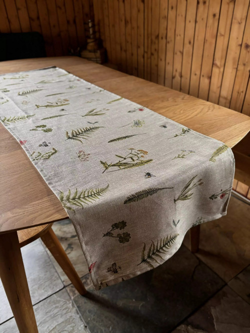 Lněný běhoun V barevné louce — foto 2