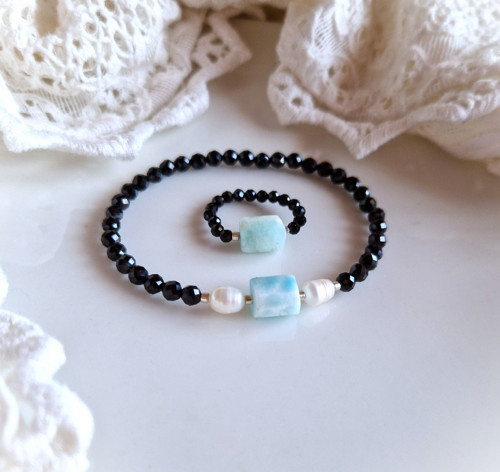 Larimar*broušený spinel*prsten — foto 3