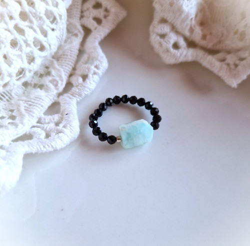 Larimar*broušený spinel*prsten — foto 2