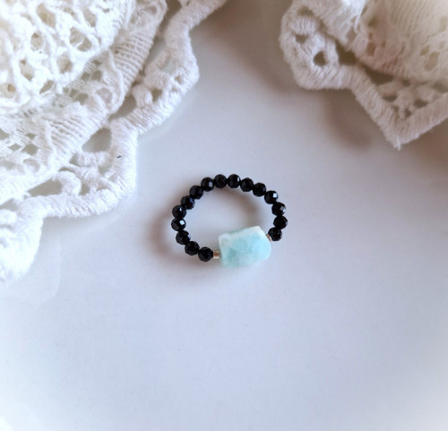 Larimar*broušený spinel*prsten — foto 4