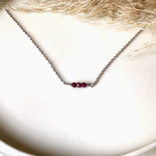 Náhrdelník s rubíny choker — foto 4