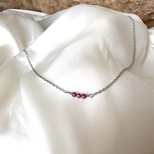 Náhrdelník s rubíny choker — foto 2