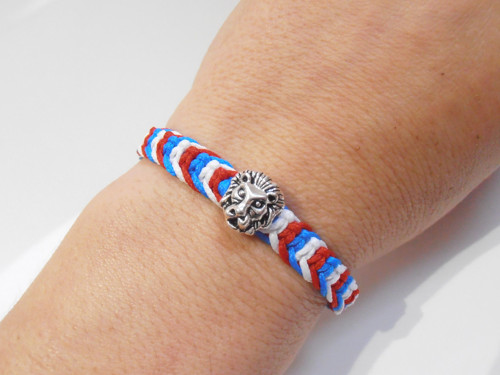 *Náramek Český lev* - macramé (Unisex) — foto 2