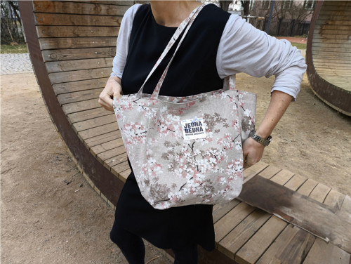 Látková taška- Shopper -Květy — foto 2