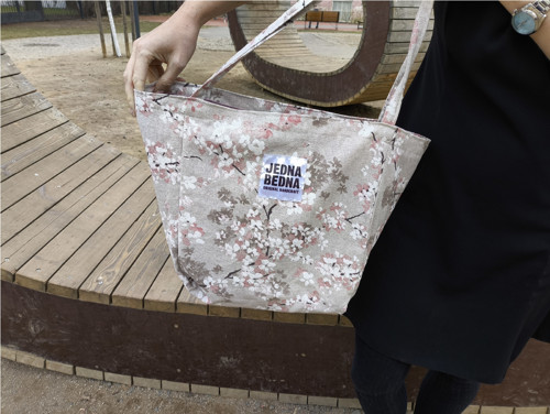 Látková taška- Shopper -Květy — foto 3