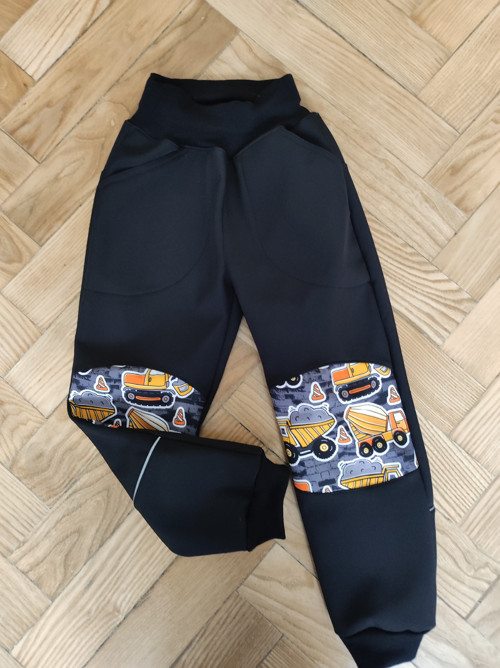Softshellová souprava s FLEECEM, stavební stroje — foto 2