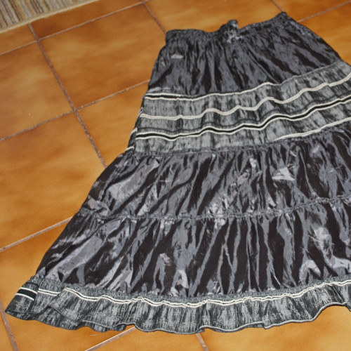 Hedvábná šedá sukně 19488 P30 — foto 2