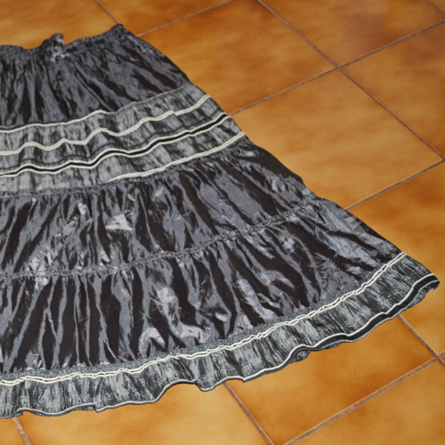 Hedvábná šedá sukně 19488 P30 — foto 3