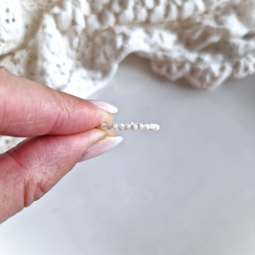 Nejjemnější broušená perleť*Ag*0,2cm*prsten — foto 4