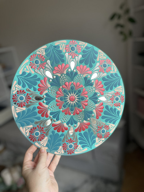 Vánoční mandala o průměru 30 cm. — foto 6