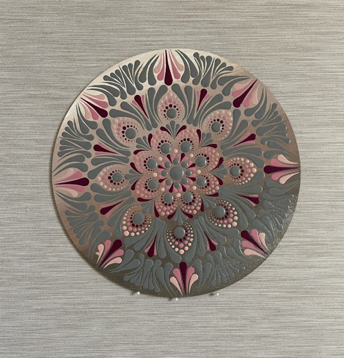 Mandala Šerá - ručně malovaná, 28 cm — foto 3