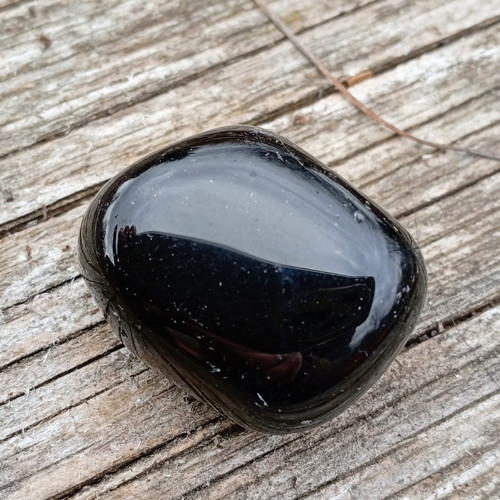 Obsidián černý, tromlovaný č. 14 — foto 6