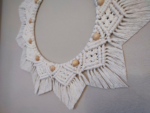 Macramé dekorace na zeď, SLUNCE — foto 2