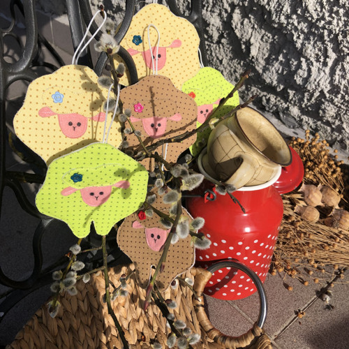 Dekorace ovečka na pověšení — foto 3