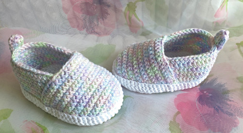 Háčkované botičky / espadrilky třpytivé — foto 2