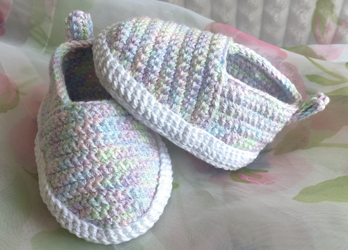 Háčkované botičky / espadrilky třpytivé — foto 3
