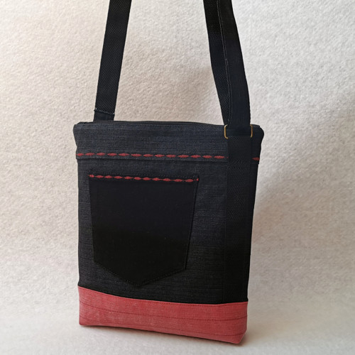 Jeansová patchwork kabelka LABRADORIT 13 — foto 3