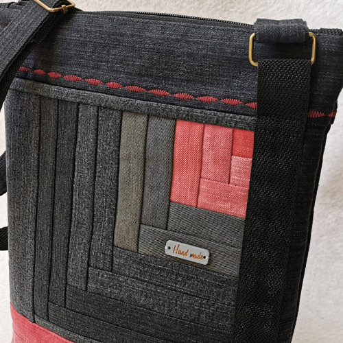 Jeansová patchwork kabelka LABRADORIT 13 — foto 6