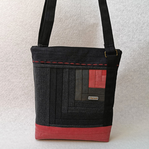 Jeansová patchwork kabelka LABRADORIT 13 — foto 2