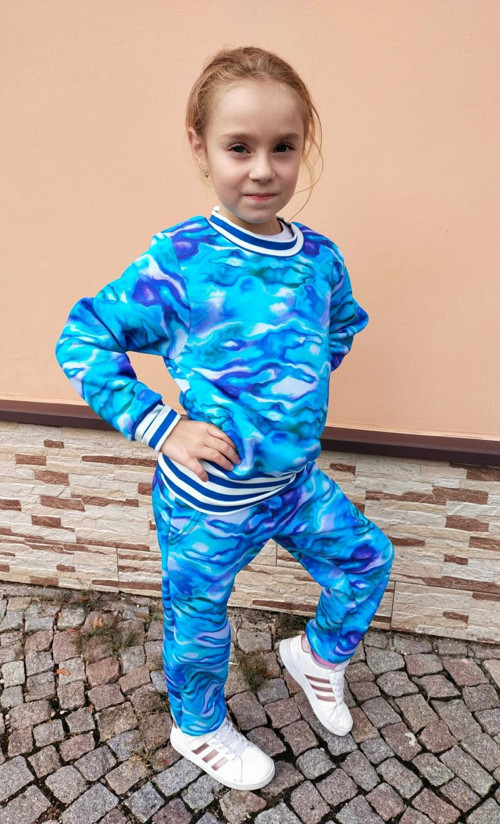 Dětská mikina modrá 110 — foto 5