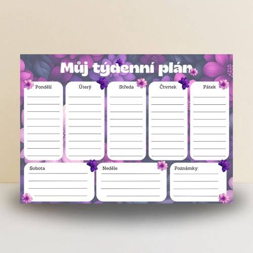 Můj týdenní plán – stylový plánovač (PDF k tisku) — foto 2