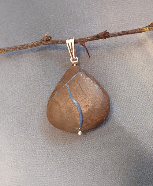 Přívěsek - australský boulder opál 3....Ag925/1000 — foto 2