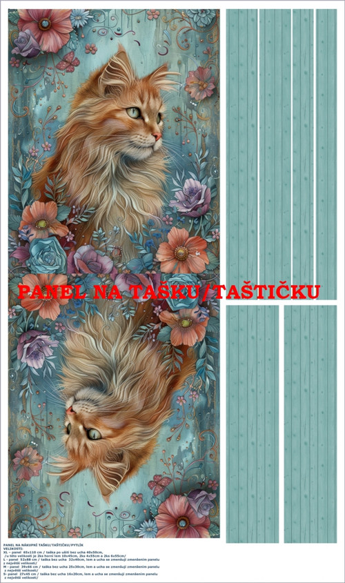 Panel na tašku/taštičku - bavlna XL — foto 2