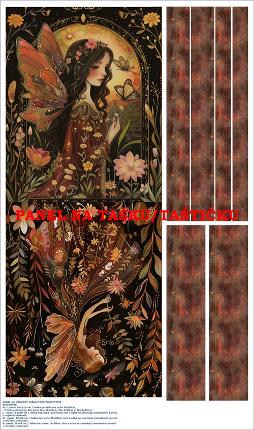 Panel na tašku/taštičku - bavlna XL — foto 2