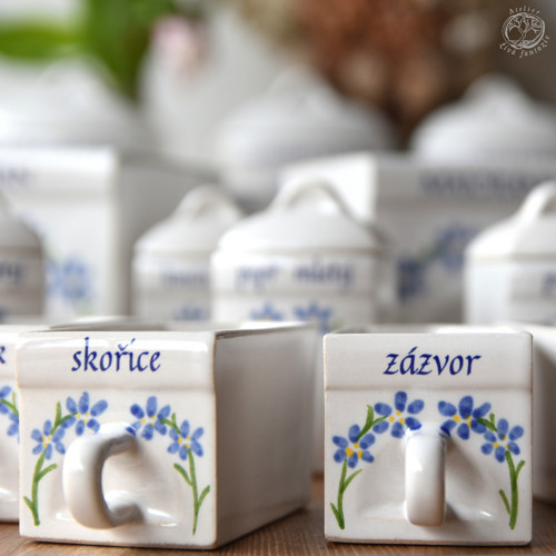 Venkovský malý šuplík - Modré květy — foto 2